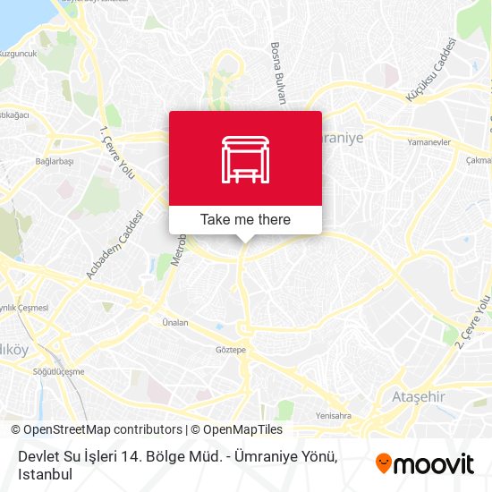 Devlet Su İşleri 14. Bölge Müd. - Ümraniye Yönü map