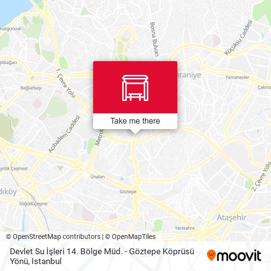 Devlet Su İşleri 14. Bölge Müd. - Göztepe Köprüsü Yönü map