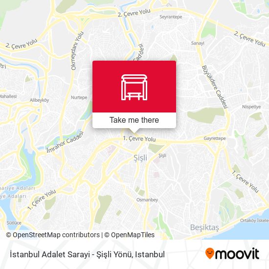 İstanbul Adalet Sarayi - Şişli Yönü map