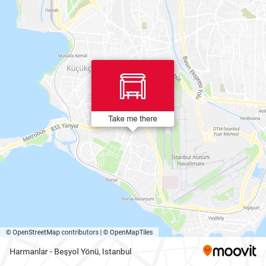 Harmanlar - Beşyol Yönü map