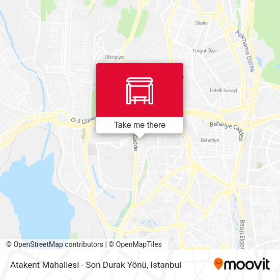 Atakent Mahallesi - Son Durak Yönü map