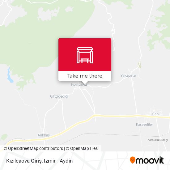 Kızılcaova Giriş map