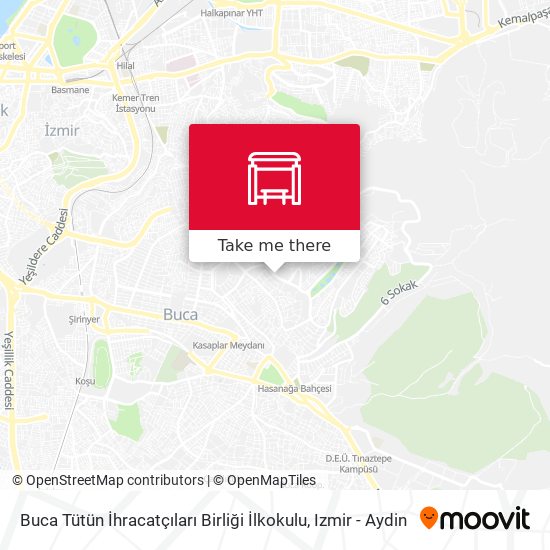 Buca Tütün İhracatçıları Birliği İlkokulu map