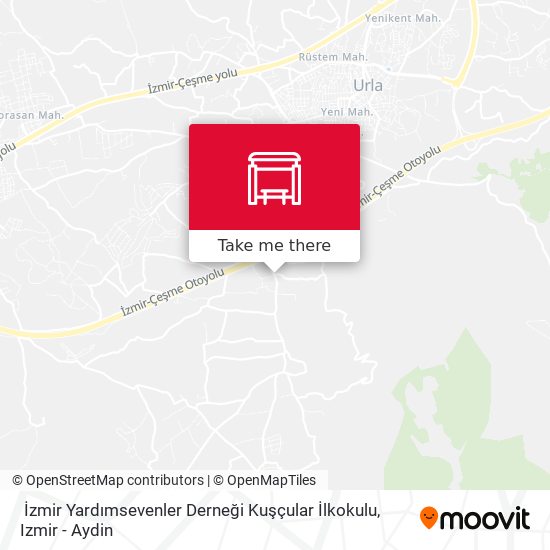 İzmir Yardımsevenler Derneği Kuşçular İlkokulu map