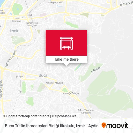Buca Tütün İhracatçıları Birliği İlkokulu map