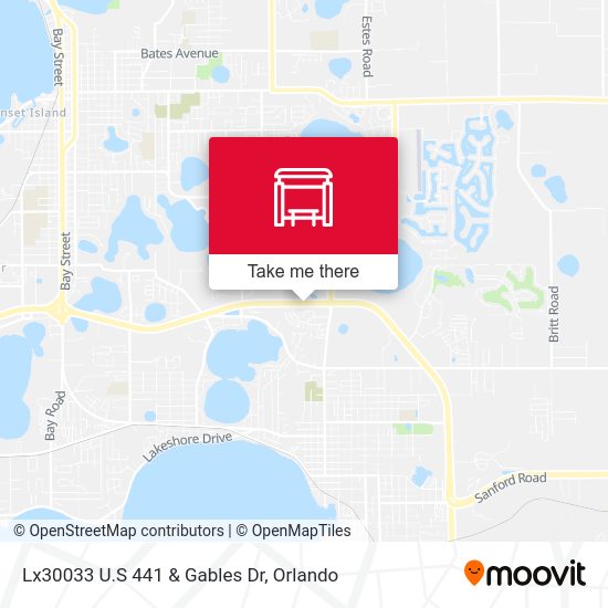 Lx30033 U.S 441 & Gables Dr map