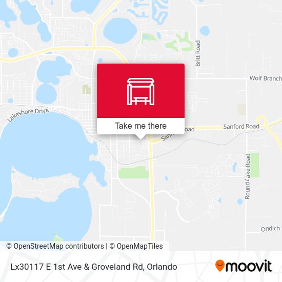 Mapa de Lx30117 E 1st Ave & Groveland Rd