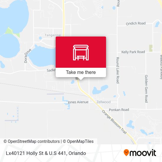 Lx40121 Holly St & U.S 441 map