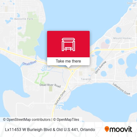 Lx11453 W Burleigh Blvd & Old U.S 441 map