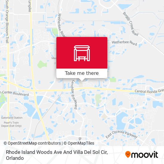 Rhode Island Woods Ave And Villa Del Sol Cir map