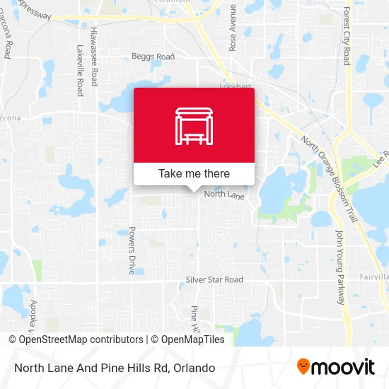 Mapa de North Lane And Pine Hills Rd