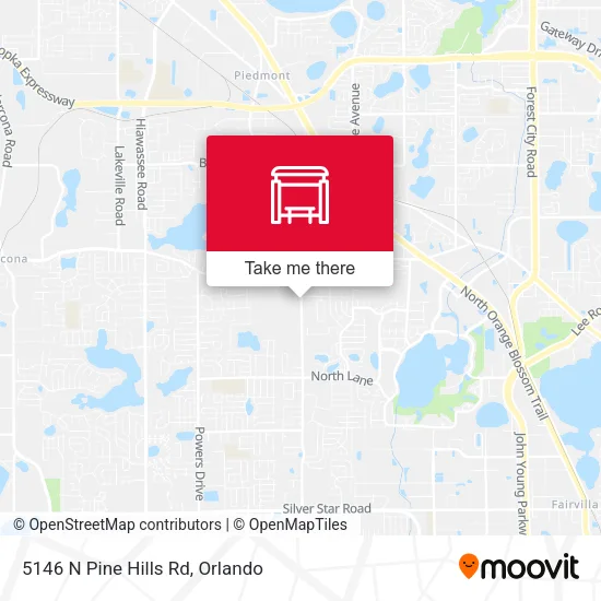 Mapa de 5146 N Pine Hills Rd