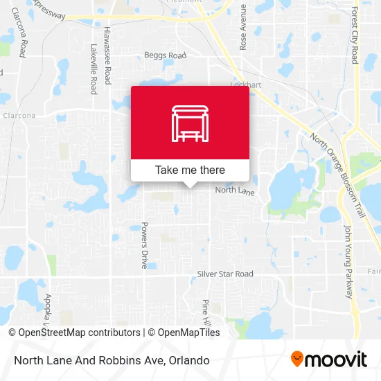 North Lane And Robbins Ave map
