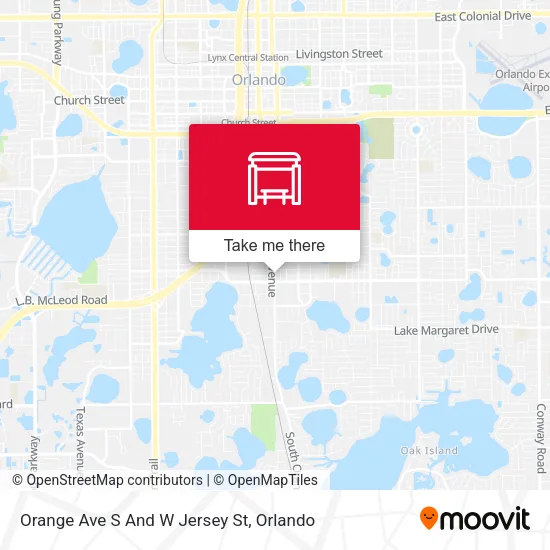 Mapa de Orange Ave S And W Jersey St