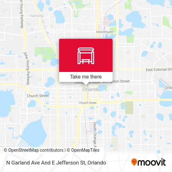 Mapa de N Garland Ave And E Jefferson St