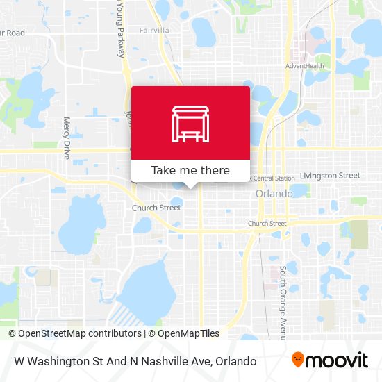 W Washington St And N Nashville Ave map