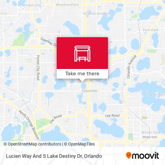 Lucien Way And S Lake Destiny Dr map