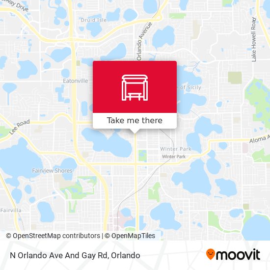 N Orlando Ave And Gay Rd map