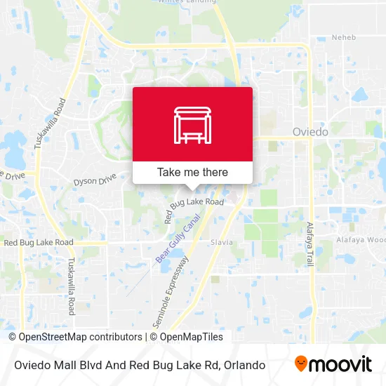 Mapa de Oviedo Mall Blvd And Red Bug Lake Rd