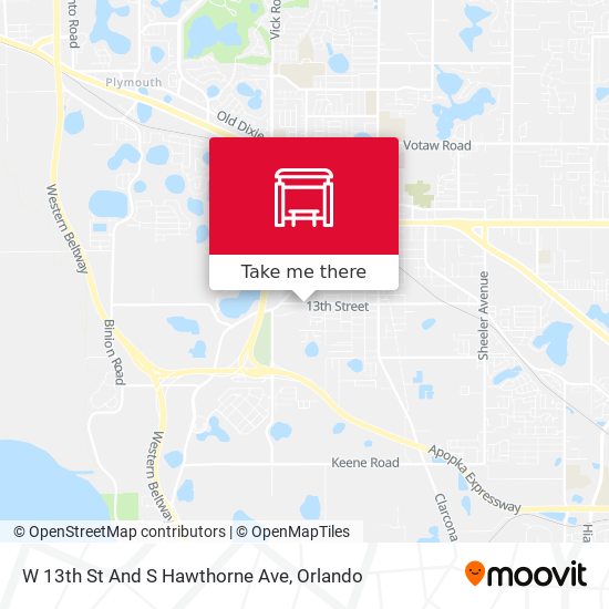 Mapa de W 13th St And S Hawthorne Ave