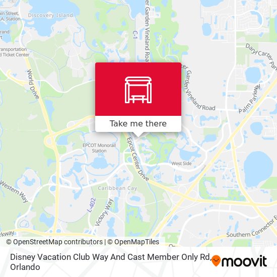Disney Vacation Club Way And Cast Member Only Rd map