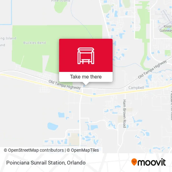 Poinciana Sunrail Station map