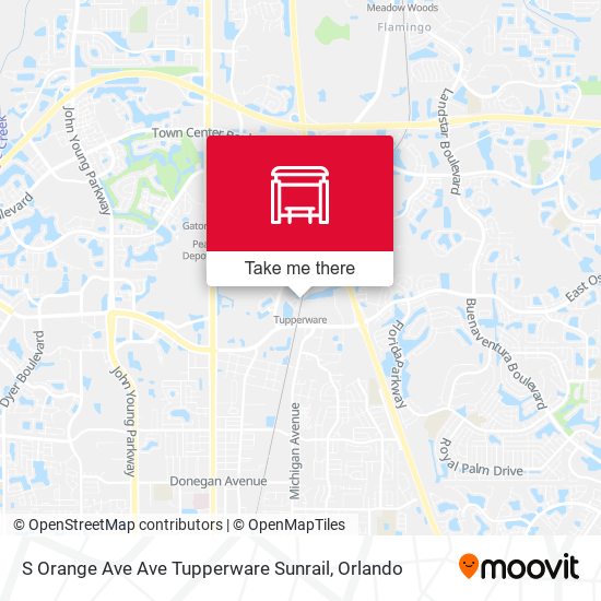 S Orange Ave Ave Tupperware Sunrail map