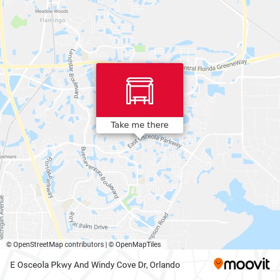 E Osceola Pkwy And Windy Cove Dr map