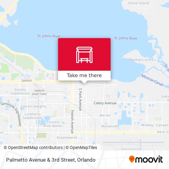 Palmetto Avenue & 3rd Street map