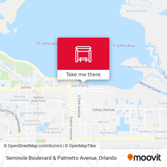 Seminole Boulevard & Palmetto Avenue map