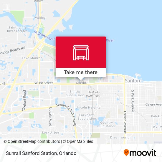 Sunrail Sanford Station map