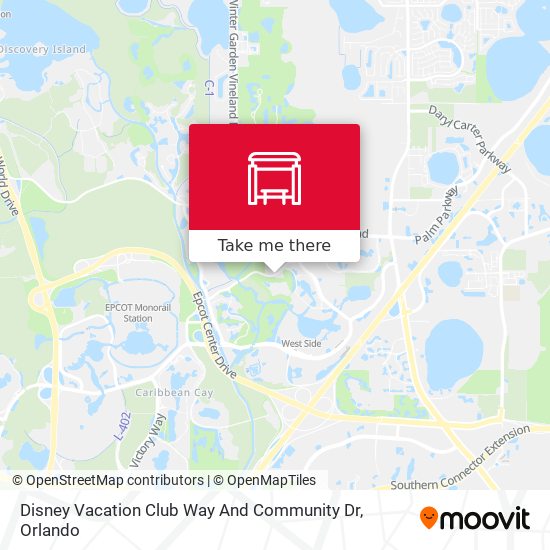 Mapa de Disney Vacation Club Way And Community Dr