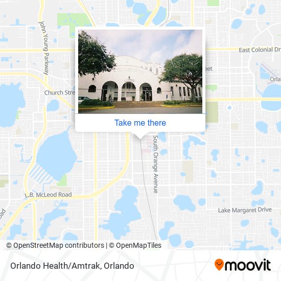 Orlando Health/Amtrak map