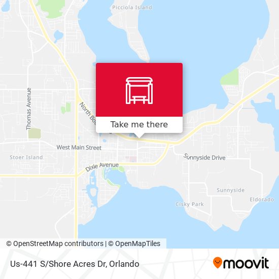 Us-441 S/Shore Acres Dr map