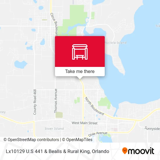 Mapa de Lx10129 U.S 441 & Bealls & Rural King