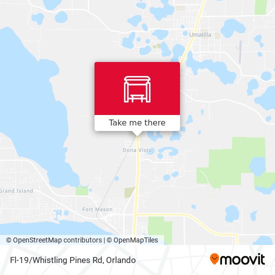Fl-19/Whistling Pines Rd map