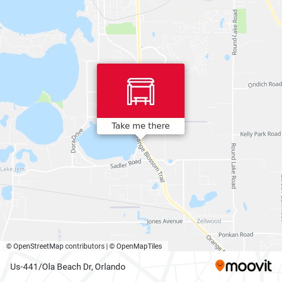 Us-441/Ola Beach Dr map