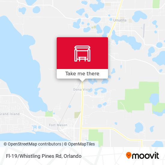Fl-19/Whistling Pines Rd map