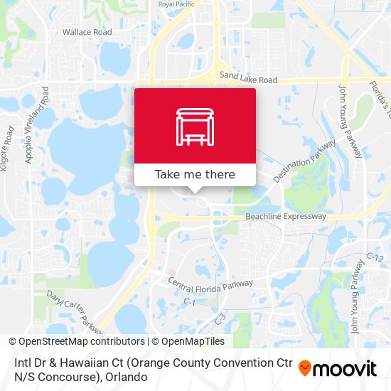 Mapa de Intl Dr & Hawaiian Ct (Orange County Convention Ctr N / S Concourse)