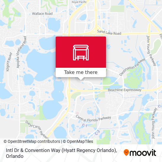 Intl Dr & Convention Way (Hyatt Regency Orlando) map