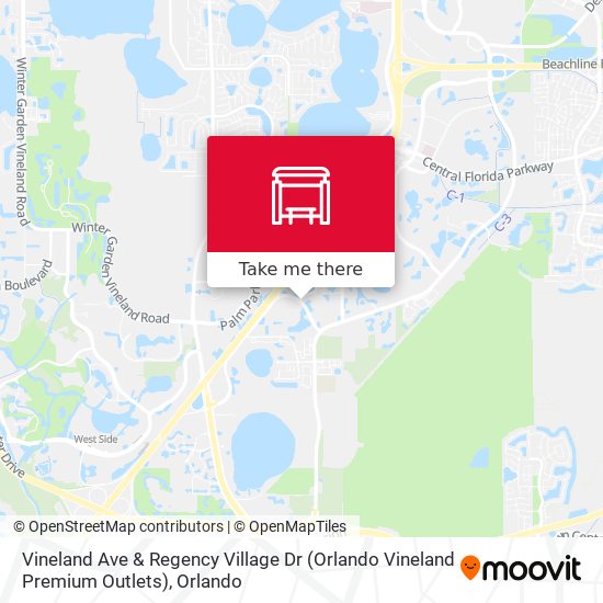 Vineland Ave & Regency Village Dr (Orlando Vineland Premium Outlets) map