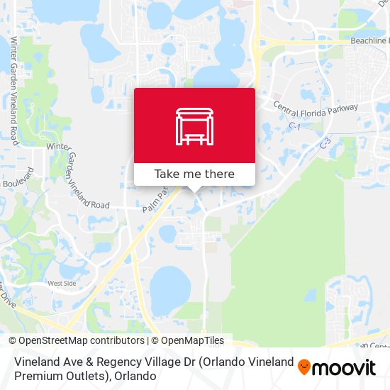 Mapa de Vineland Ave & Regency Village Dr (Orlando Vineland Premium Outlets)