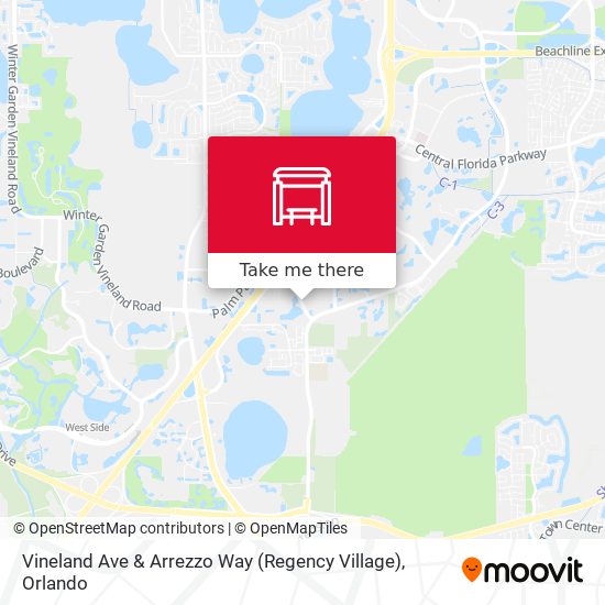 Vineland Ave & Arrezzo Way (Regency Village) map