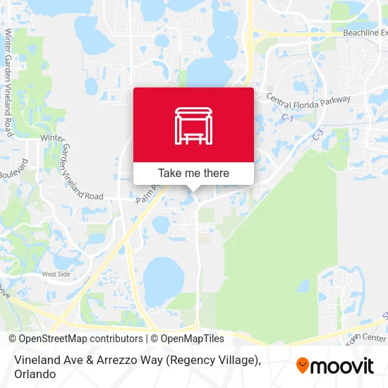 Mapa de Vineland Ave & Arrezzo Way (Regency Village)