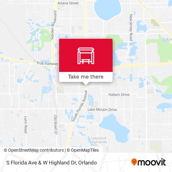 S Florida Ave & W Highland Dr map