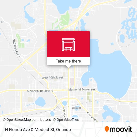 N Florida Ave & Modest St map