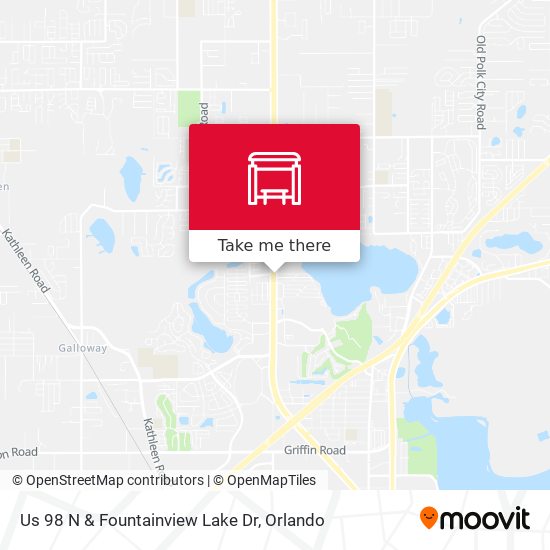 Us 98 N & Fountainview Lake Dr map