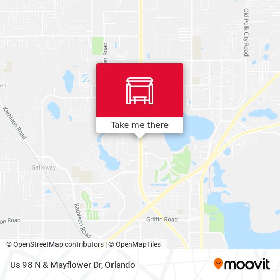 Us 98 N & Mayflower Dr map