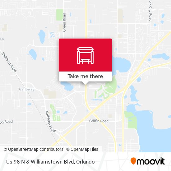 Us 98 N & Williamstown Blvd map