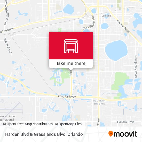 Harden Blvd & Grasslands Blvd map